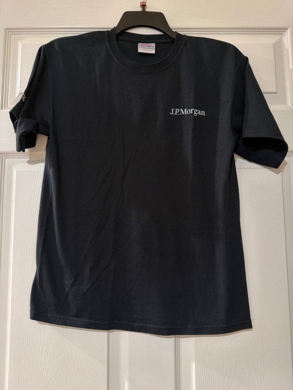 J.P. Morgan Susan G. Komen Race For The Cure T-Shirt Hanes Black Medium 50/50 Co